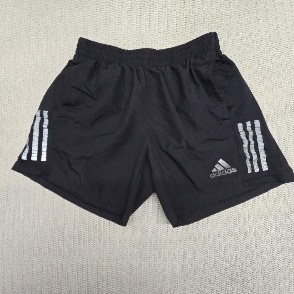 Adidas Running Shorts Mens Small Black AEROREADY 3 Stripe Athletic Gym